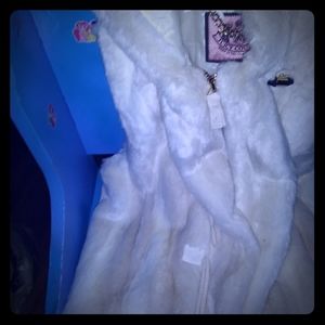 Juicy Coutour Hooded white fur Jacket/Vest